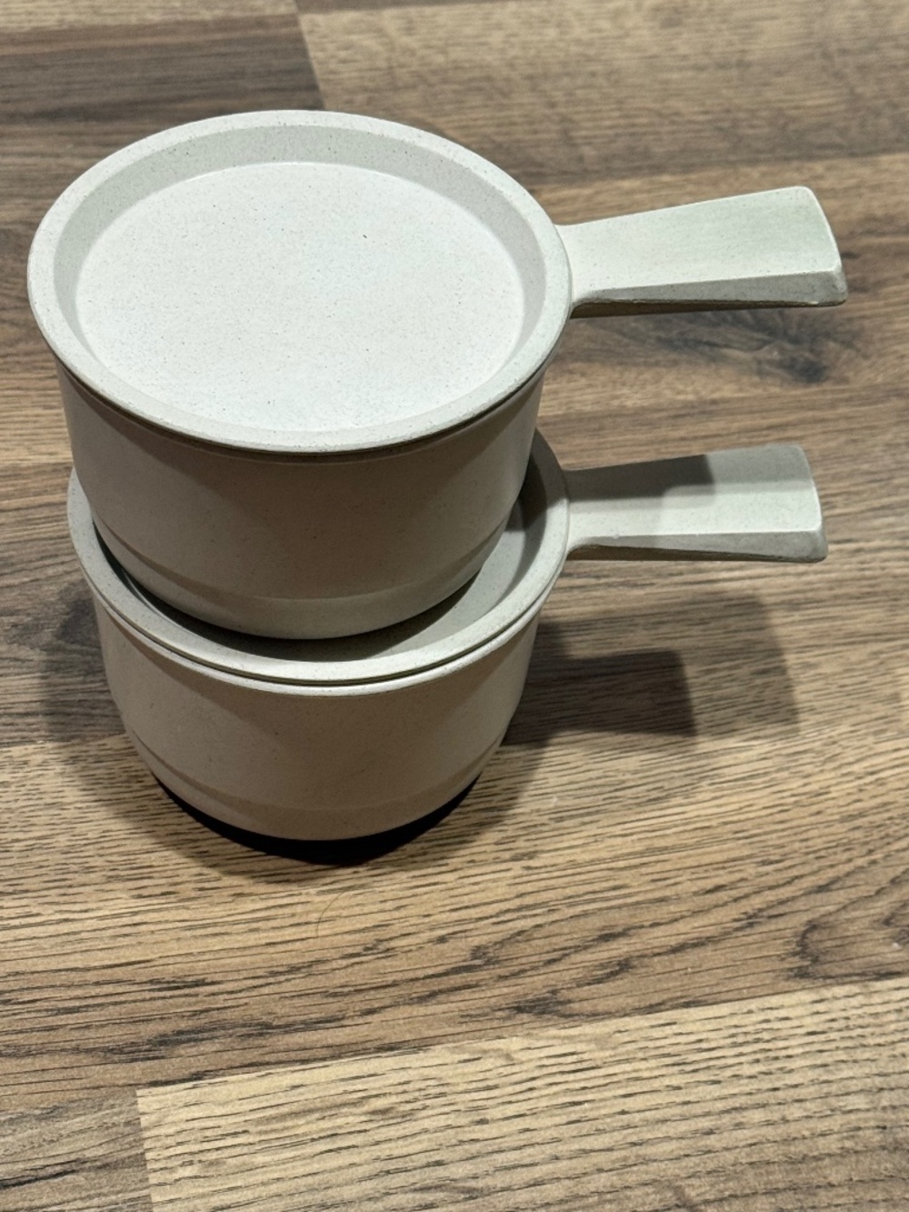 Vintage Nordic Ware Soup 'R Mug Gray Microwave w/ Lid Melamine Durable Set 16oz